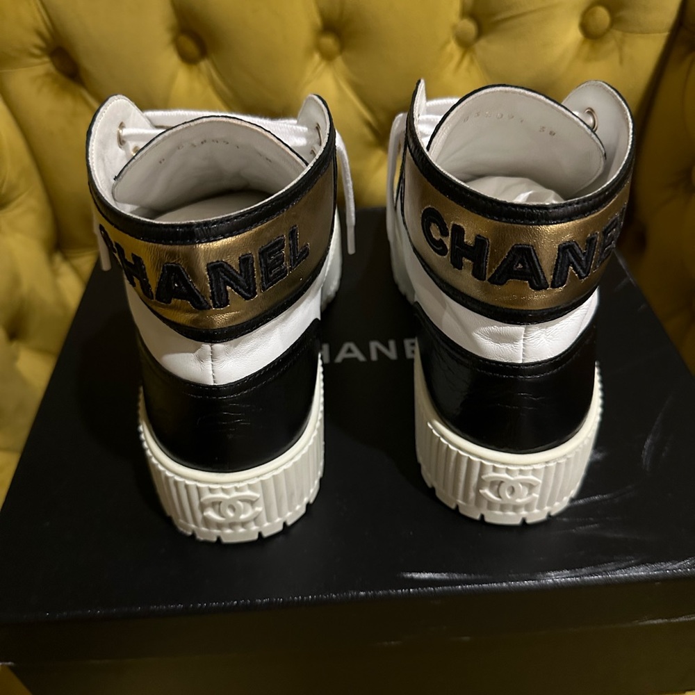 Authentic Chanel High Top Sneaker